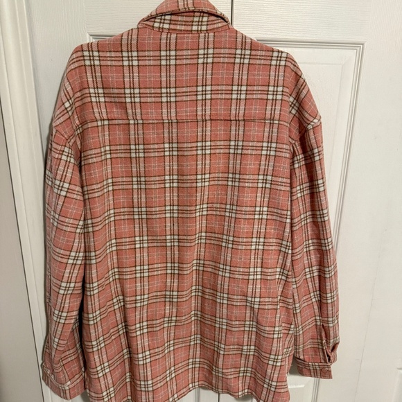Zyia Flannel Pink Plaid Shacket - Picture 3 of 6